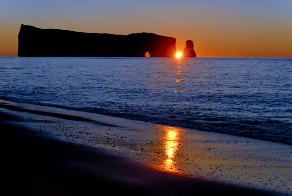 Lever de soleil à Percé