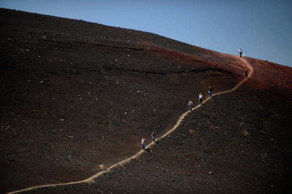 Marche sur le volcan